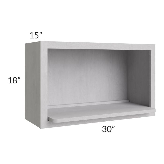 Midtown Light Grey Shaker 30x18 Microwave Wall Cabinet