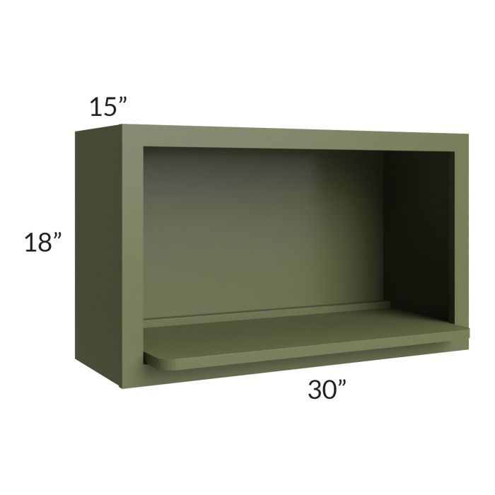 Midtown Hunter Green Shaker 30x18 Microwave Wall Cabinet