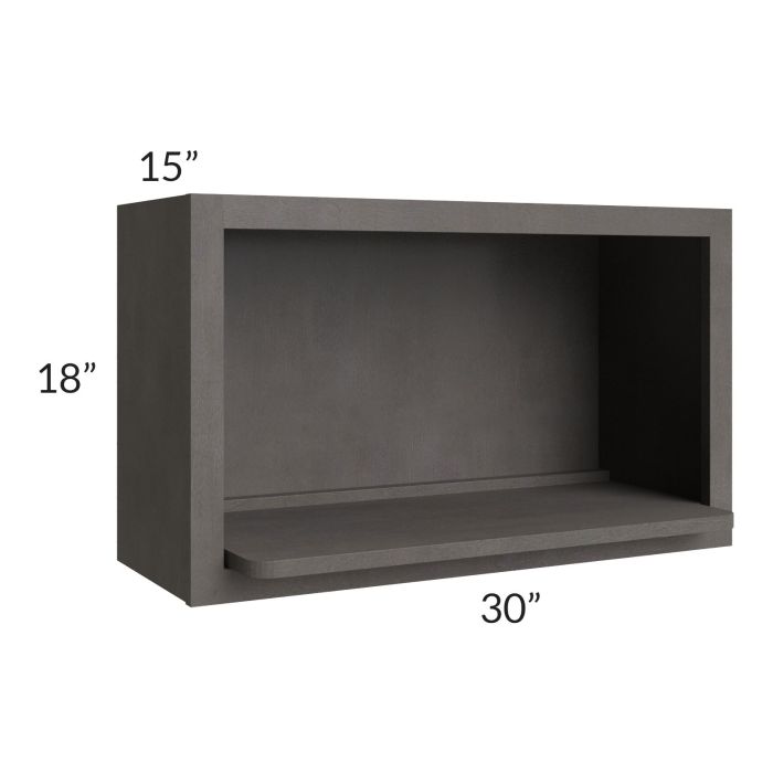 Salem Dark Grey 30x18 Microwave Wall Cabinet
