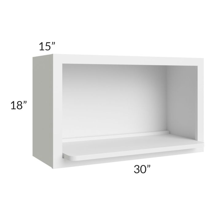 Salem White 30x18 Microwave Wall Cabinet