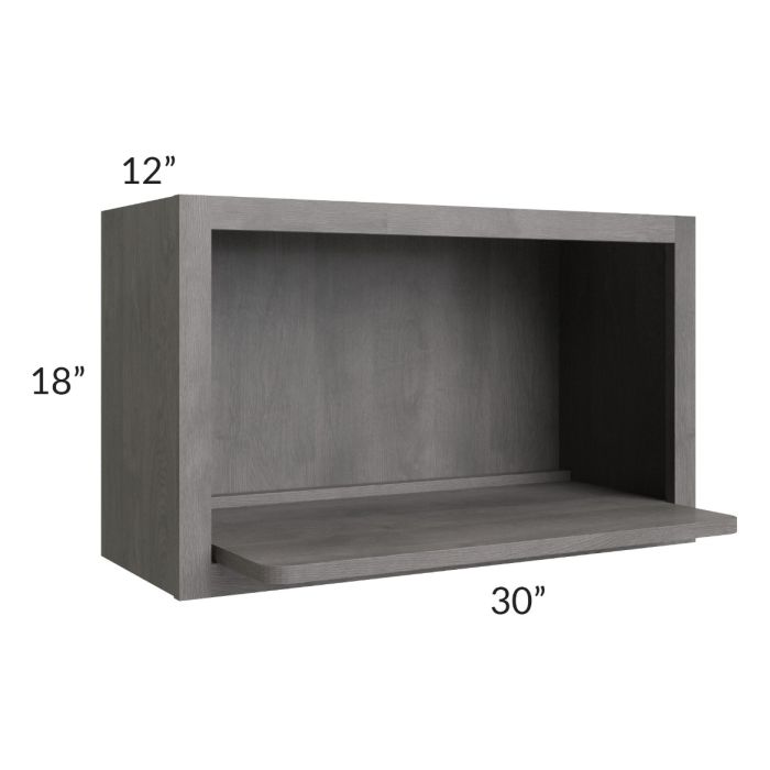 Providence Slate Grey 30x18 Microwave Cabinet