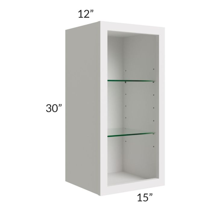 Tuscan Cloud 15x30 Wall Cabinet (No Door) To Be Used With A Glass Door