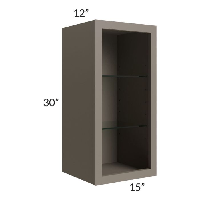 Tuscan Stone 15x30 Wall Cabinet (No Door) To Be Used With A Glass Door