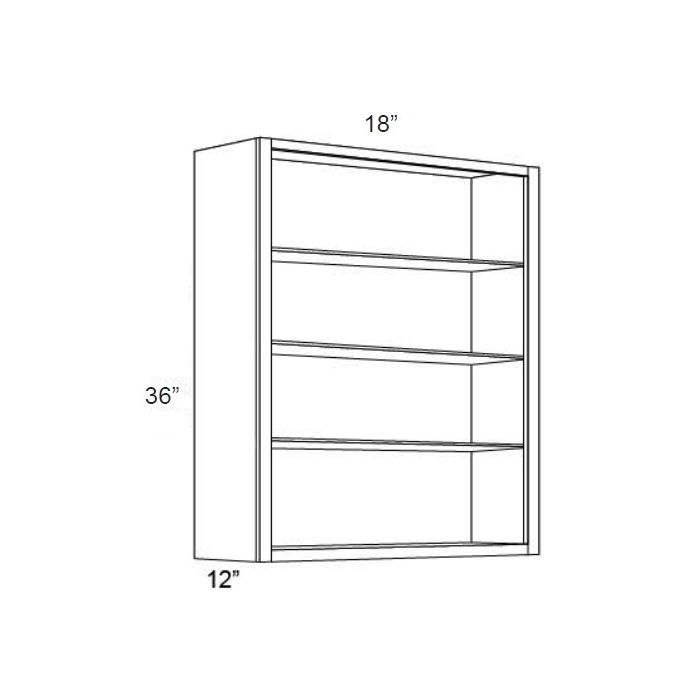 18x36 Wall Cabinet (No Door) To Be Used With A Glass Door