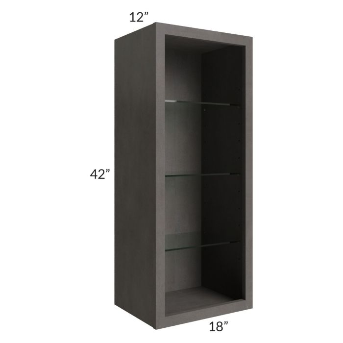 18x42 Wall Cabinet (No Door) To Be Used With A Glass Door