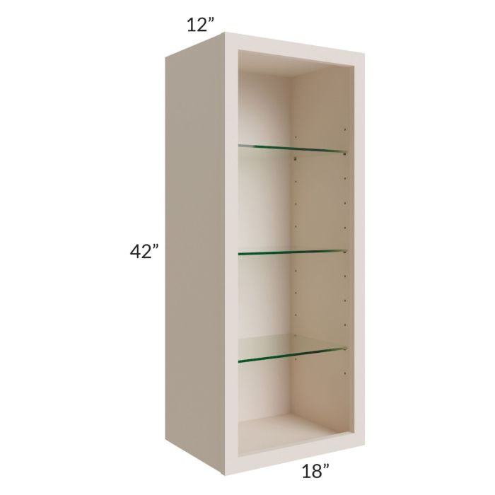 18x42 Wall Cabinet (No Door) To Be Used With A Glass Door