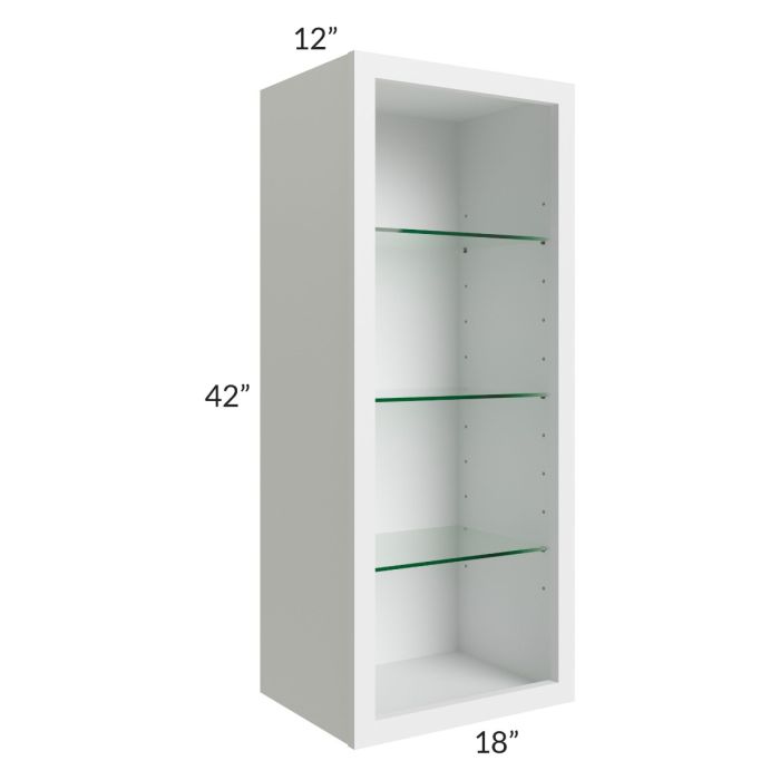 18x42 Wall Cabinet (No Door) To Be Used With A Glass Door
