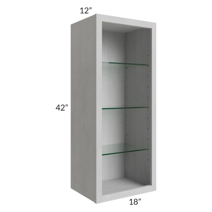 18x42 Wall Cabinet (No Door) To Be Used With A Glass Door