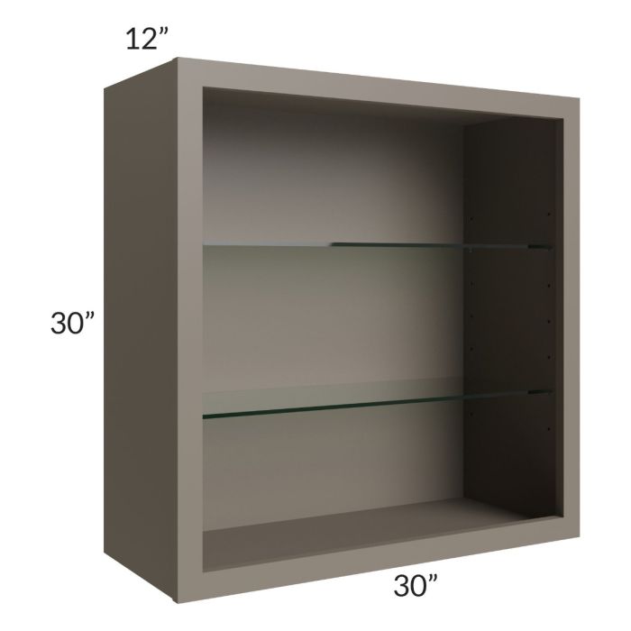 Tuscan Stone 30x30 Wall Cabinet (No Doors) To Be Used With Glass Doors