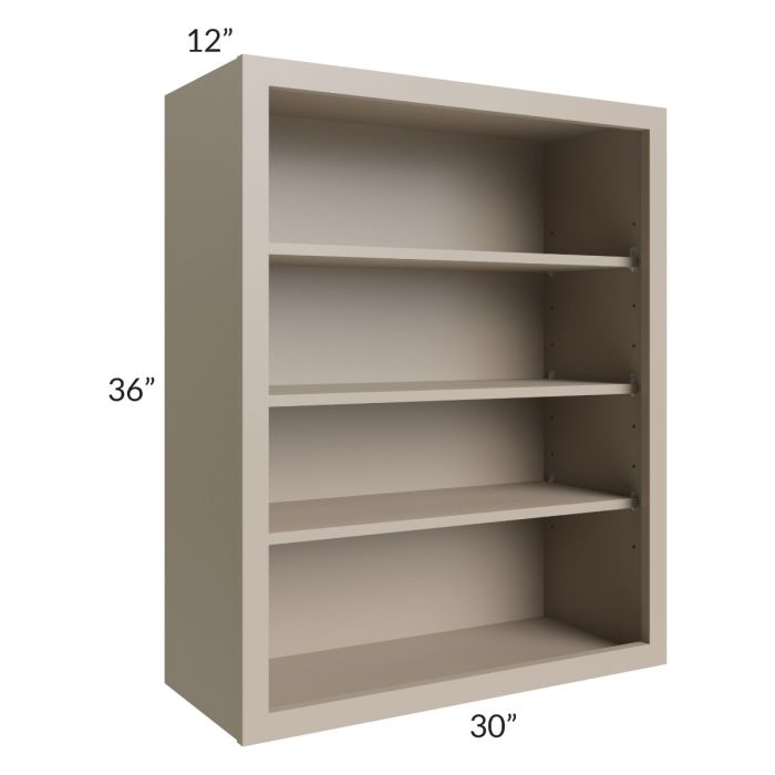 Tuscan Oyster 30x36 Wall Cabinet (No Doors) To Be Used With Glass Doors