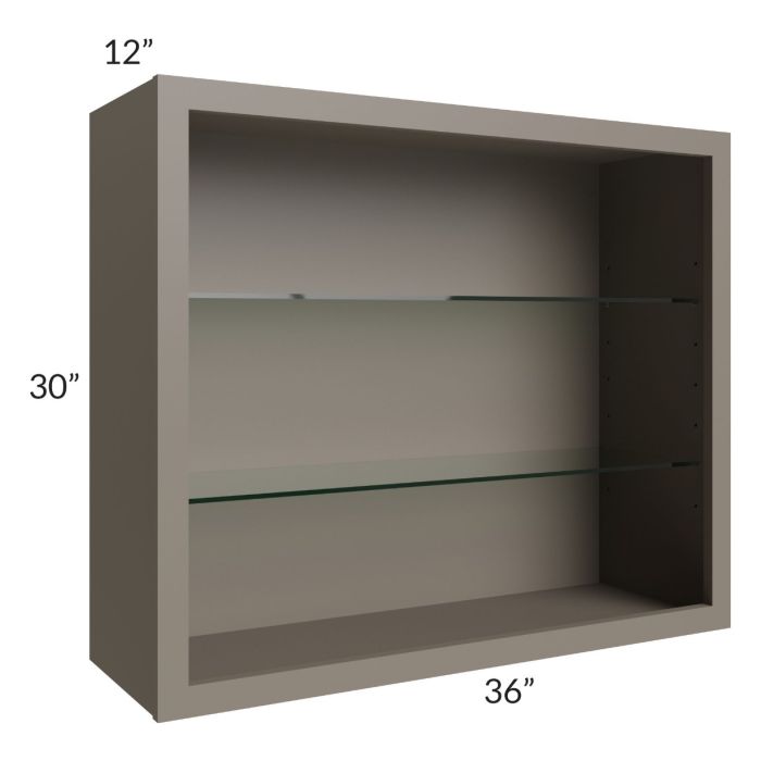 Tuscan Stone 36x30 Wall Cabinet (No Doors) To Be Used With Glass Doors