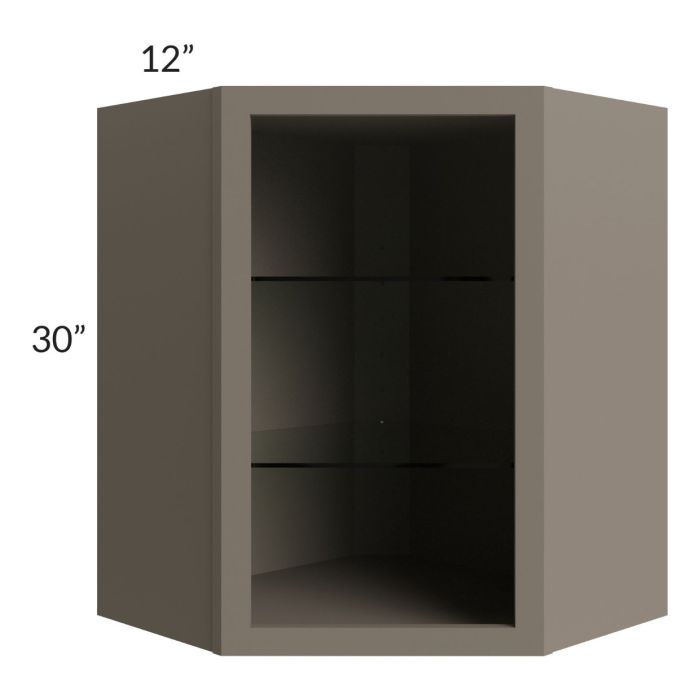 Tuscan Stone 24x30 Corner Wall Cabinet (No Door) To Be Used With A Glass Door