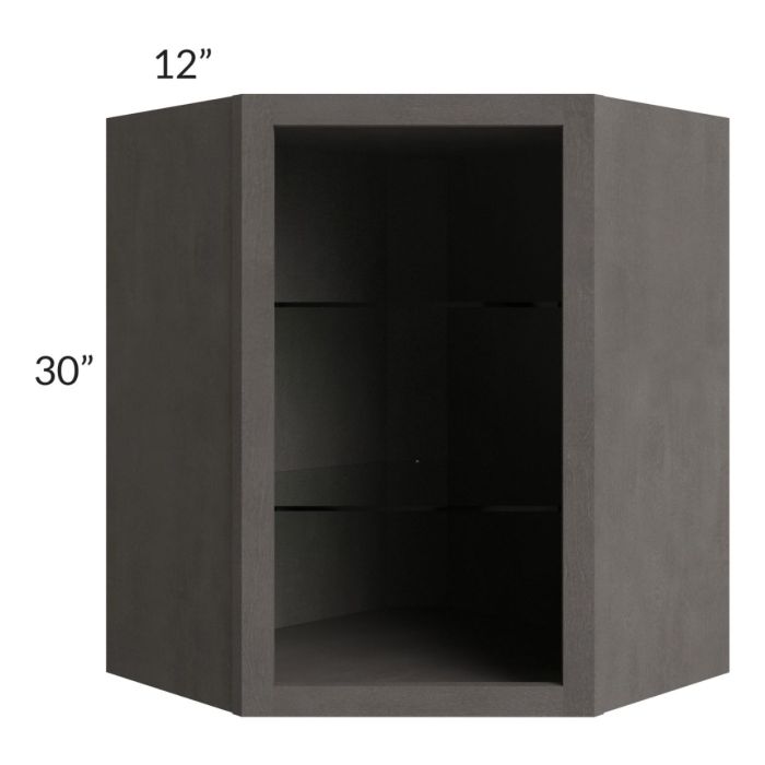 24x30 Corner Wall Cabinet (No Door) To Be Used With A Glass Door