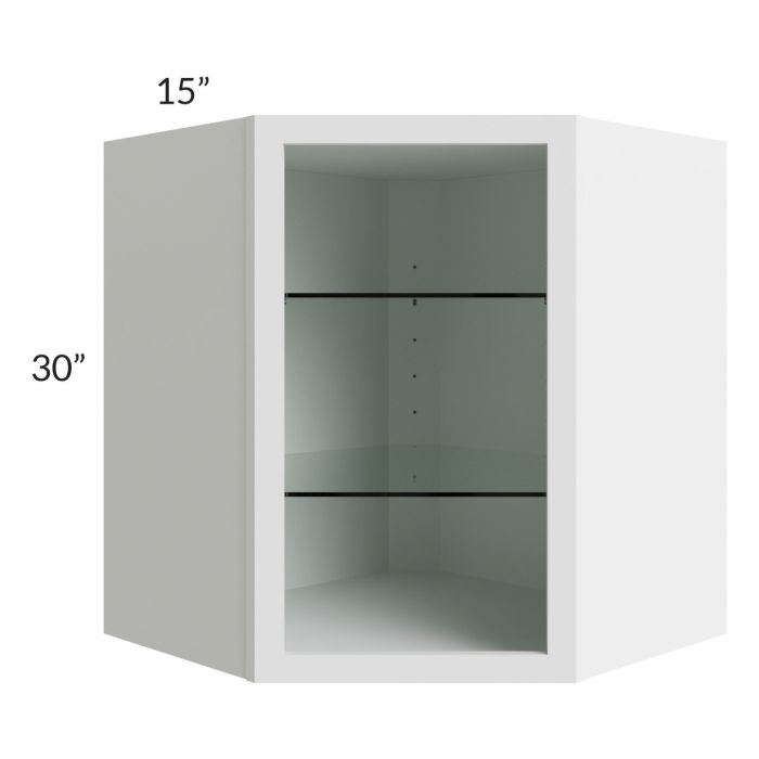 27x30 Corner Wall Cabinet (No Door) To Be Used With A Glass Door