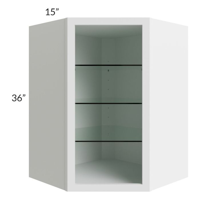 27x36 Corner Wall Cabinet (No Door) To Be Used With A Glass Door