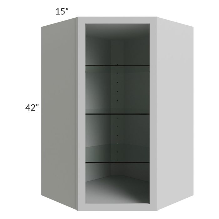 27x42 Corner Wall Cabinet (No Door) To Be Used With A Glass Door