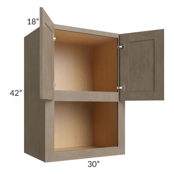 Cobblestone Grey 30x42 Microwave Cabinet