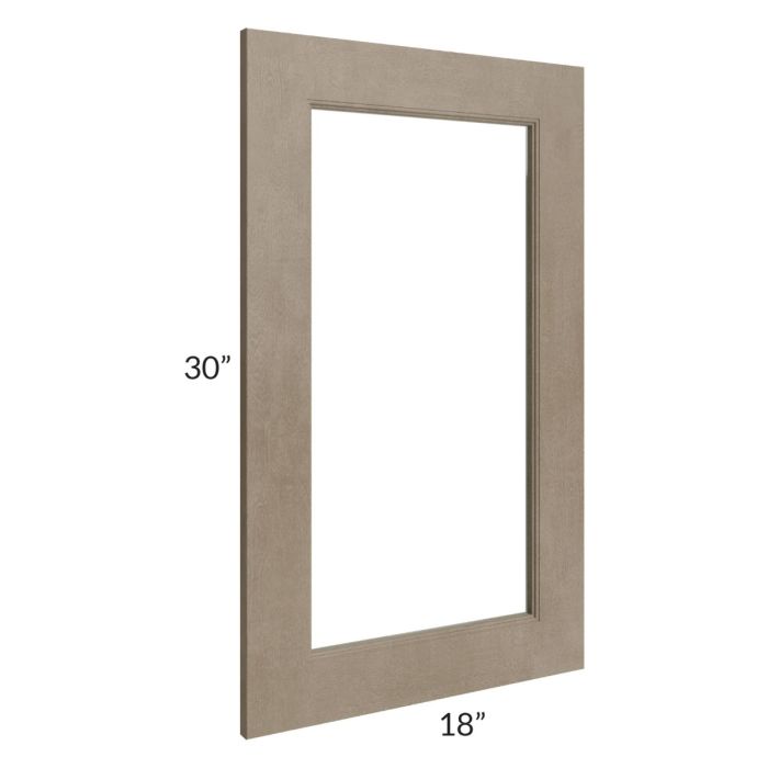 Cobblestone Grey 18x30 Glass Door