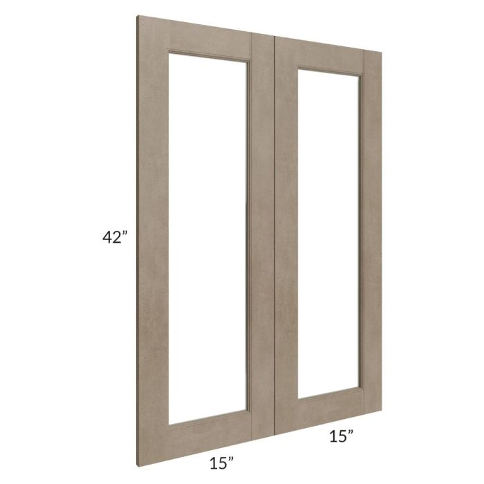 Cobblestone Grey 30x42 Glass Door