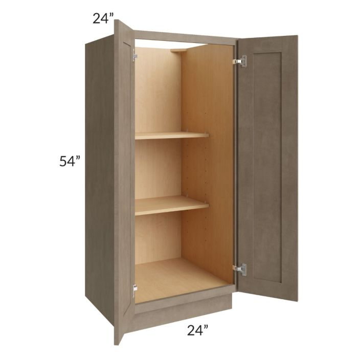 Cobblestone Grey 24x54 Split Pantry Base Cabinet