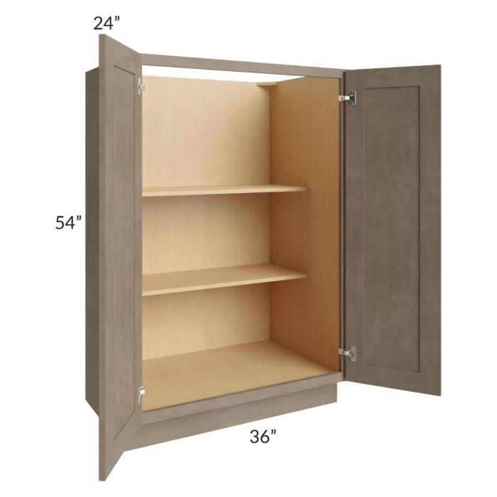 Cobblestone Grey 36x54 Split Pantry Base Cabinet