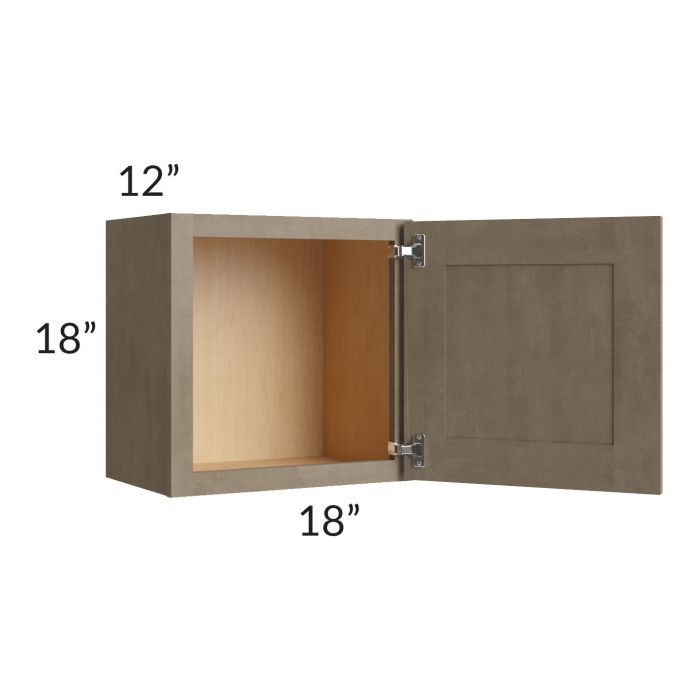 Cobblestone Grey 18x18 Wall Cabinet