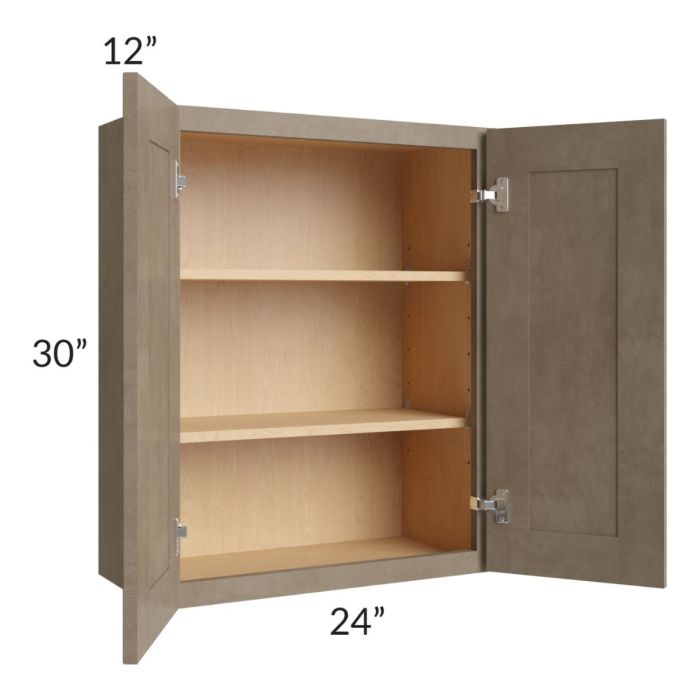 Cobblestone Grey 24x30 Wall Cabinet