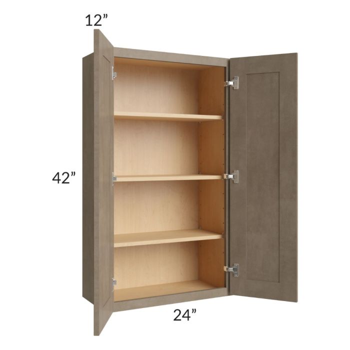 Cobblestone Grey 24x42 Wall Cabinet