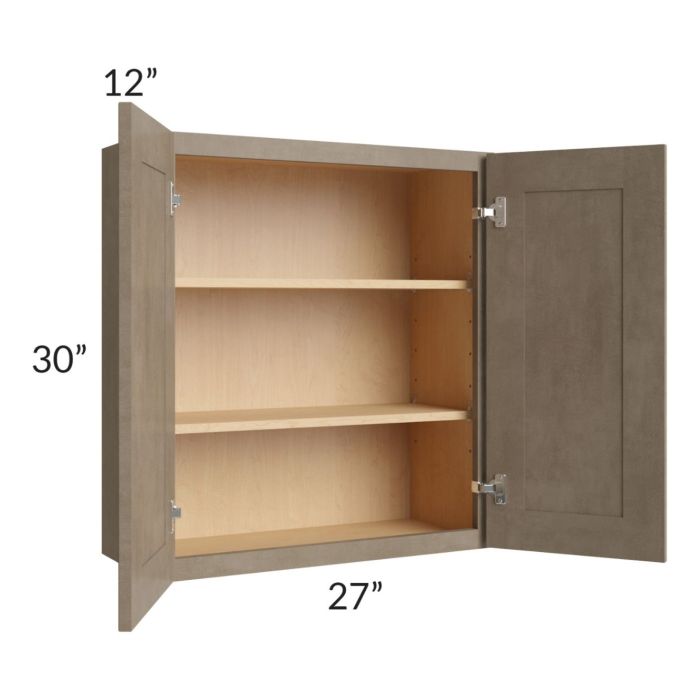 Cobblestone Grey 27x30 Wall Cabinet