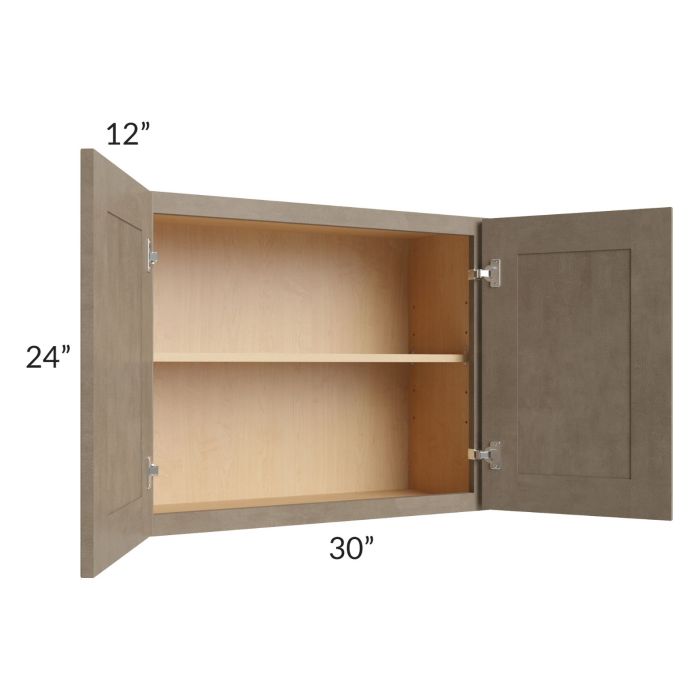 Cobblestone Grey 30x24 Wall Cabinet