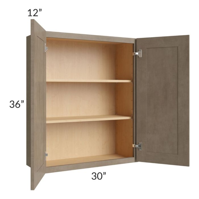 Cobblestone Grey 30x36 Wall Cabinet