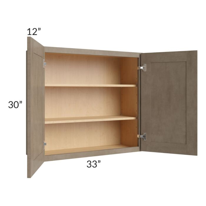 Cobblestone Grey 33x30 Wall Cabinet