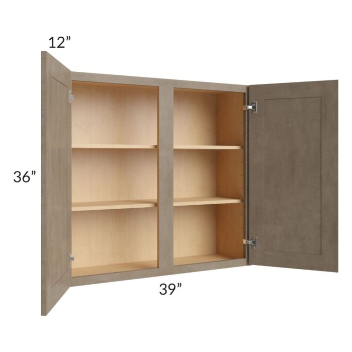 Cobblestone Grey 39x36 Wall Cabinet