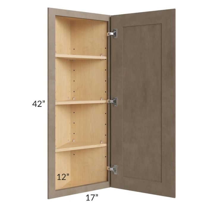 Cobblestone Grey 12x42 Wall End Angle Cabinet