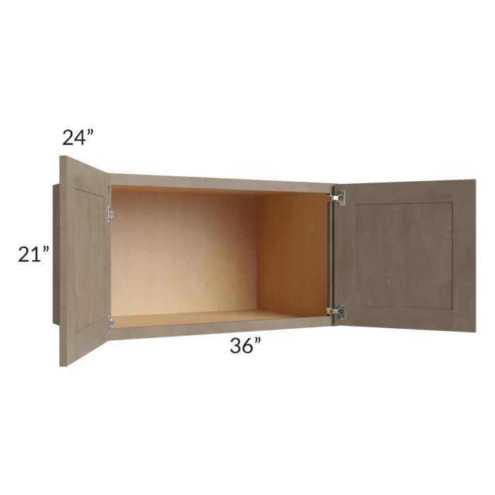 Cobblestone Grey 36x21x24 Refrigerator Wall Cabinet