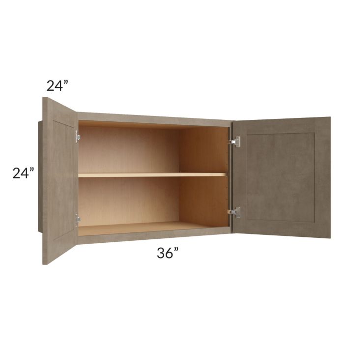 Cobblestone Grey 36x24x24 Refrigerator Wall Cabinet