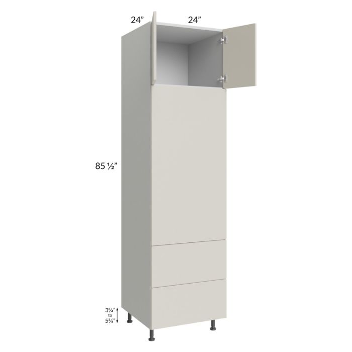 Milan Beige Matte 24x90 Combo Oven Cabinet