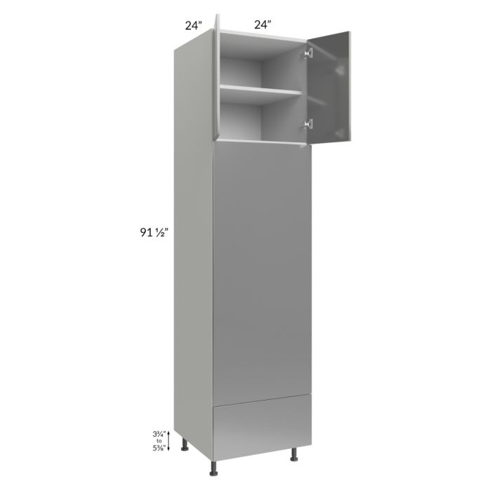 Milan Grey Gloss 24x96 Double Oven Cabinet