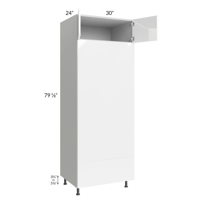 Milan White Gloss 30x84 Double Oven Cabinet