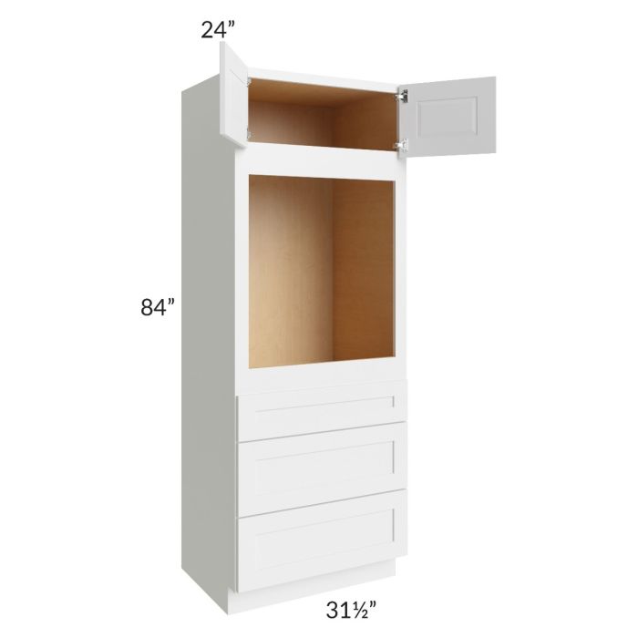 Brighton White Shaker 31.5x84 Oven Cabinet