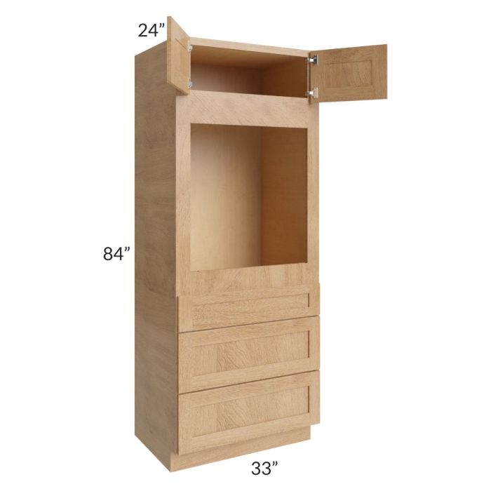 Midtown Timber Shaker 33x84 Oven Cabinet