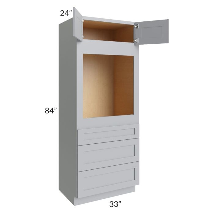 Asheville Grey Shaker 33x84 Universal Oven Cabinet