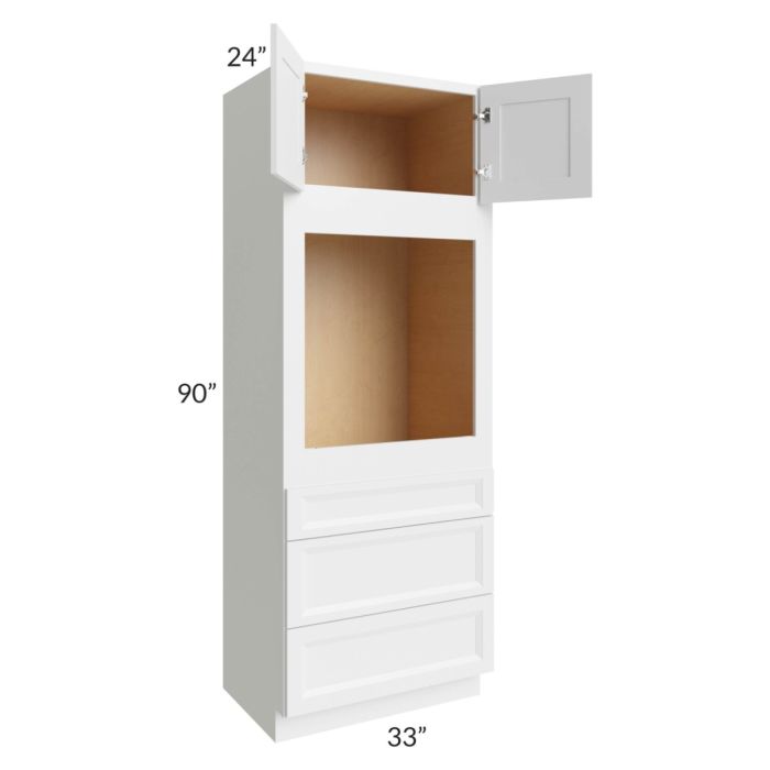 Bayville White 33x90 Universal Oven Cabinet