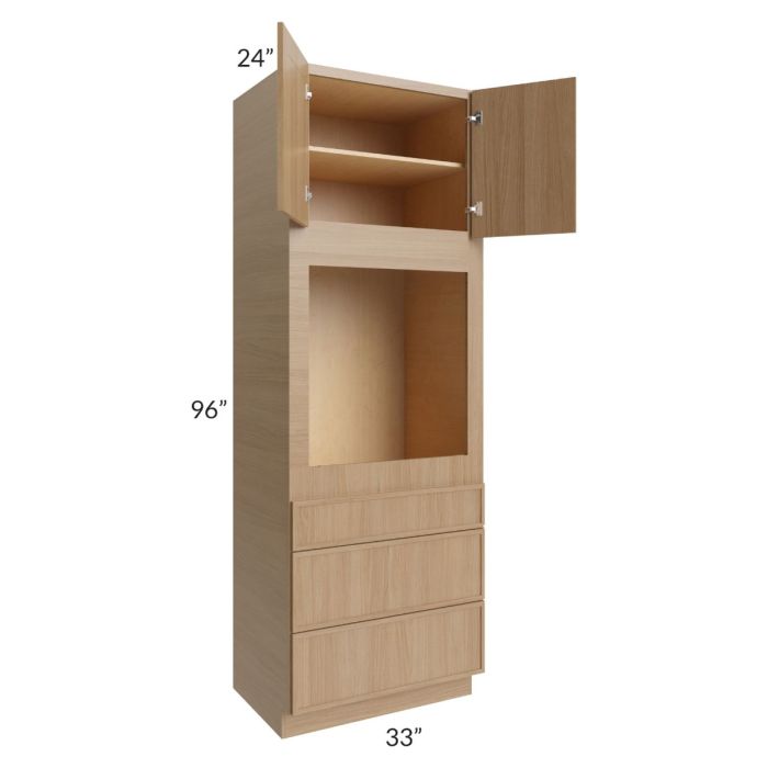 Township Rift Oak 33x96 Universal Oven Cabinet