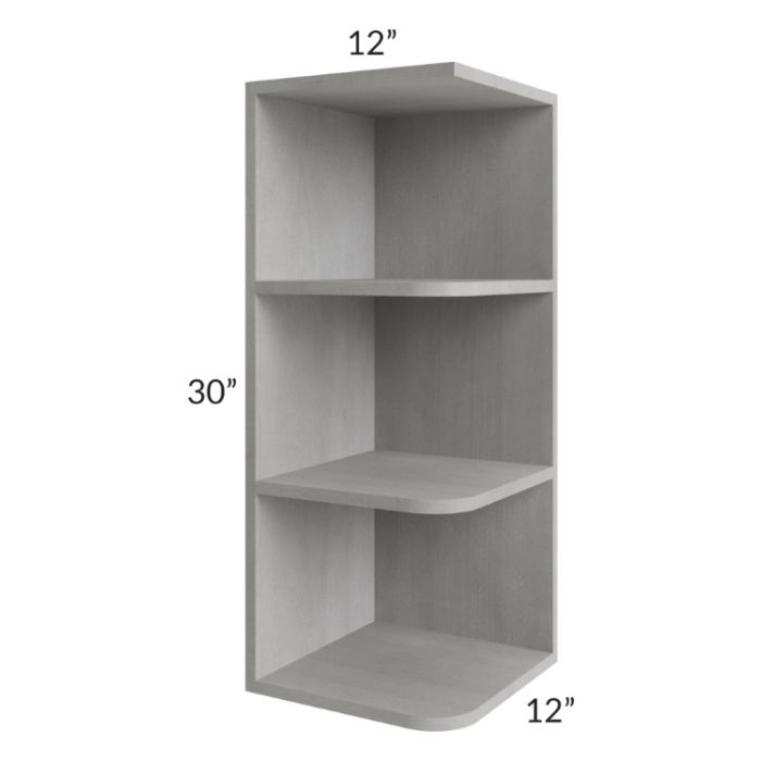 Gramercy Grey Mist 12x30 Open End Wall Cabinet