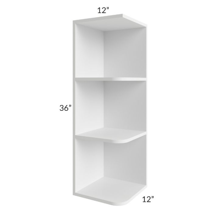 Stratus White 12x36 Open End Wall Cabinet