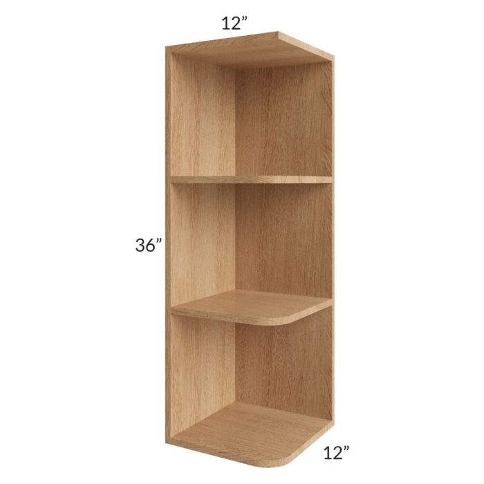 Midtown Timber Shaker 12x36 Open End Wall Cabinet