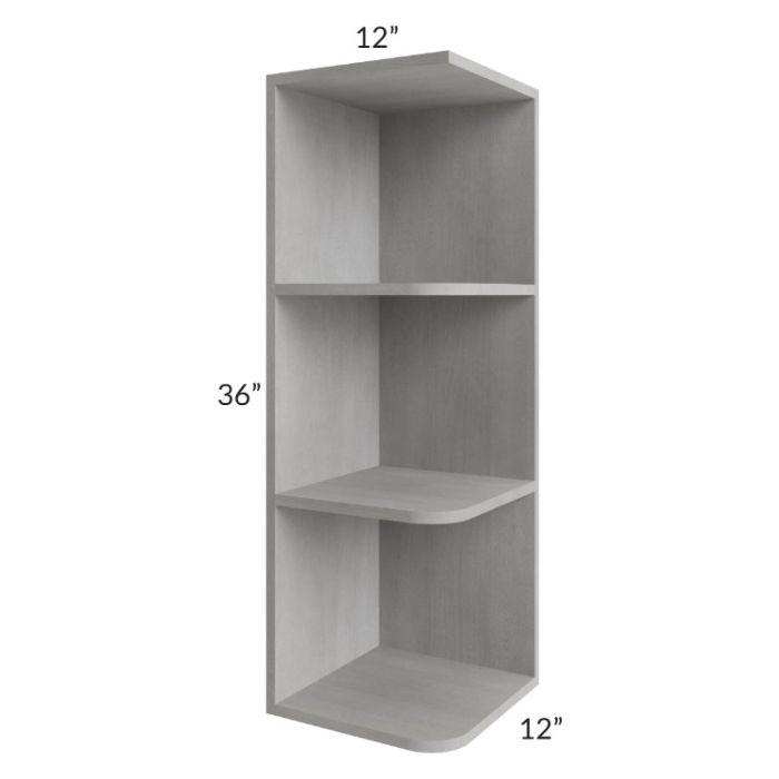 Gramercy Grey Mist 12x36 Open End Wall Cabinet