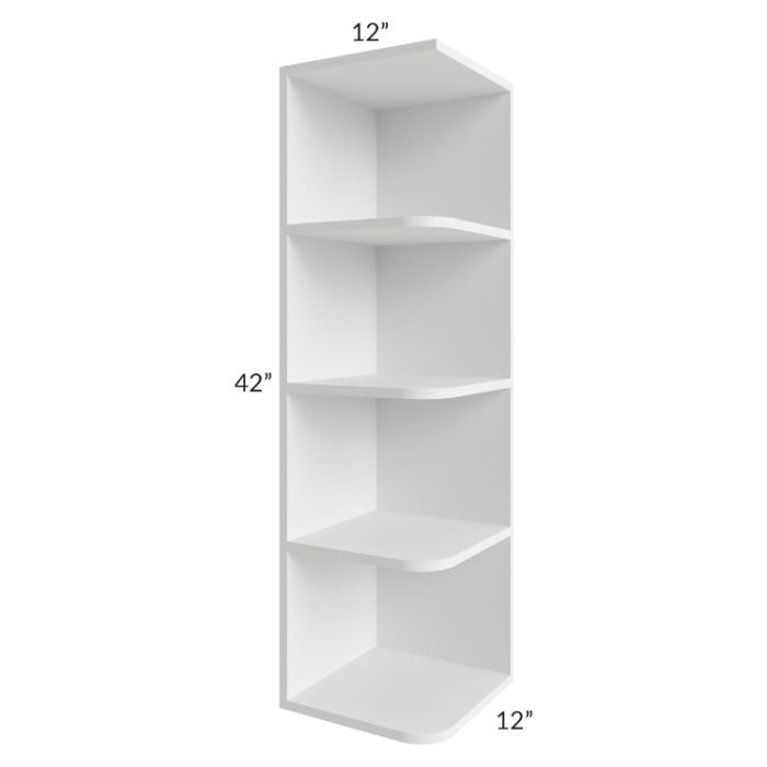 Stratus White 12x42 Open End Wall Cabinet