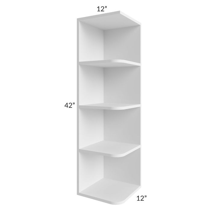 Belfast White 12x42 Open End Wall Cabinet